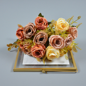 Flor artificial hecha a mano decoración paquete <span class=keywords><strong>Rosa</strong></span> fabricante Venta Directa boda hogar jardín <span class=keywords><strong>restaurante</strong></span> decoración rosas - Product Image 3