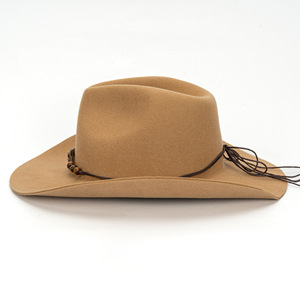 Topi Bulu Gaya Vintage Barat Unisex Berkualitas Tinggi 100% Wol Felt untuk Musim Semi Gugur, Pesta Wanita, Topi Fedora Pelindung Matahari - Product Image 3