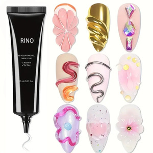 Gel UV transparent pour ongles 15g, sans essuyage, design 3D multifonctionnel, pour fournitures professionnelles de nail art - Product Image 1