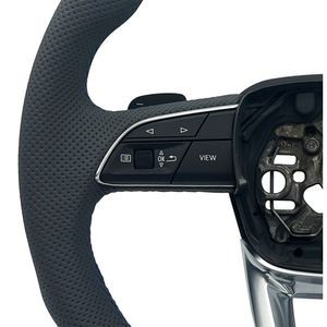 Volante Deportivo de Cuero Negro con Levas de Fibra de Carbono, Materiales PU y PVC para <span class=keywords><strong>Audi</strong></span> A3 A4 A5 A6 Q3 <span class=keywords><strong>Q4</strong></span> Q5 2012-2026 - Product Image 4