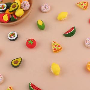 Venta caliente DIY accesorios aperitivos fruta chupete cadena cuentas de silicona dentición bebé colgante para masticar juguete - Product Image 5