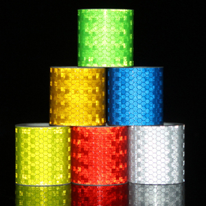 Bande réfléchissante réutilisable en PVC <span class=keywords><strong>pour</strong></span> corps de vélo avec 1 an de garantie-autocollant de visibilité de conception de treillis - Product Image 2