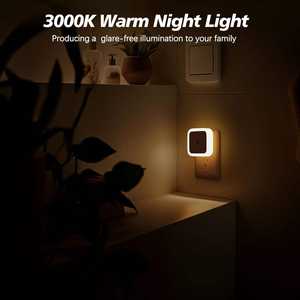 Luz Nocturna con Sensor de Oscuridad Automático, Enchufable, 0.5W, ABS, para Cuarto de Bebé, Dormitorio, Baño y Guardería - Product Image 3