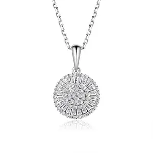 Timeless Design 18k Gold Plated Or Rhodium On Sterling Silver Mini Pendant Ladies Necklace