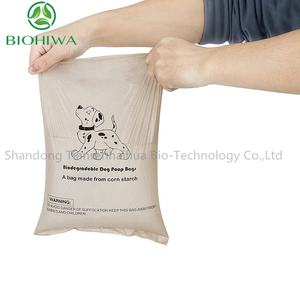 Warna Hitam/hijau/kuning kantung kotoran anjing dapat terurai cetak kustom kantung sampah hewan peliharaan ramah lingkungan - Product Image 5