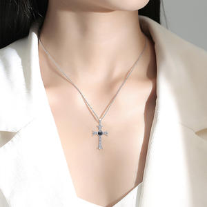 GIVELUCK gioielli religiosi per bambini all'ingrosso materiale metallico di proiezione ciondolo croce di Zirconia di ispirazione cattolica - Product Image 6