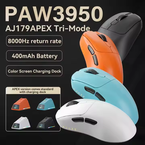 <span class=keywords><strong>Souris</strong></span> de jeu <span class=keywords><strong>sans</strong></span> <span class=keywords><strong>fil</strong></span> Ajazz AJ179 APEX 8KHz avec station de charge à affichage intelligent PAW3395 26000 DPI Légère 58g Tri-mode <span class=keywords><strong>Gamer</strong></span> - Product Image 3