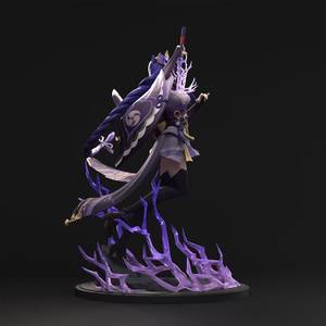 28cm 11,02 pulgadas Genshin Impact Raiden Shogun con caja de Color resina de PVC modelo de niña adulta juguete figura de acción figura de <span class=keywords><strong>Anime</strong></span> - Product Image 5