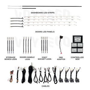 Luce Ambientale per Auto Voyeego, Prezzo di Fabbrica, Bestseller, Luce Ambientale per Interni Auto V W <span class=keywords><strong>Passat</strong></span> 2019-2023 - Product Image 1