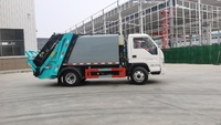 Camion compacteur de déchets Euro 3 4x2 à chargement arrière, commande électrique CAN, benne de 5,8 m, avec moteur, pompe, boîte de vitesses, capacité de charge de 400 kg