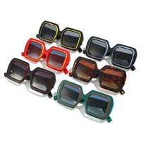 Gafas de Sol Polarizadas de Doble Capa con Logotipo Personalizado de Marca de Diseñador de Moda para Hombre y Mujer, Gafas de Sol Cuadradas Gruesas de Fabricante