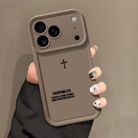 Coque de protection arrière souple en TPU à motif croisé en stock pour iPhone 17 Pro Max, Air 16 Pro, 15 Plus