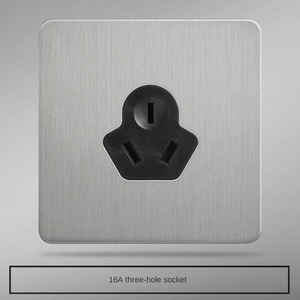 ซ็อกเก็ตสากลสวิตช์ผนังสแตนเลสเต้ารับไฟฟ้าที่บ้านของโรงแรมที่กำหนดเอง - Product Image 4