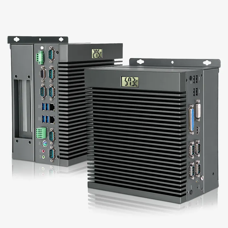 מחשב תעשייתי מורחב PCI משובץ זיהוי תמונה של תצוגת טמפרטורה ללא מאוורר מחשב תעשייתי