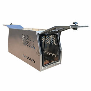 Caisse de chargement plate en alliage d'aluminium de 3,0 mm pour pick-up, avec moitié caisse de transport pour animaux et moitié auvent, pour le camping et les activités de plein air - Product Image 1