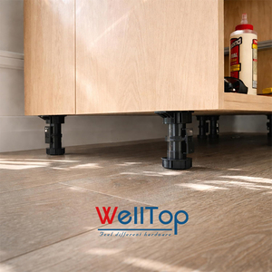 WELLTOP Meilleures ventes : Accessoires <span class=keywords><strong>de</strong></span> quincaillerie pour meubles – Pieds <span class=keywords><strong>de</strong></span> nivellement réglables en plastique 80-180 mm pour armoires, meubles <span class=keywords><strong>de</strong></span> cuisine et canapés - Product Image 3