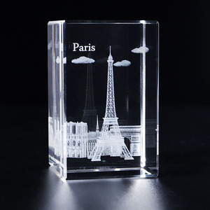 Cá nhân độ chính xác cao 3D laser khắc pha lê khối lập phương - Product Image 3