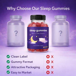 60 gommes à la mélatonine pour adultes, <span class=keywords><strong>aide</strong></span> au sommeil nocturne, favorise un sommeil profond, riche en vitamine B6, produit sain - Product Image 3