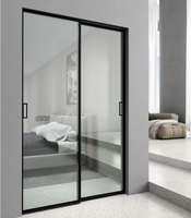 Pintu Sistem Kaca Tempered Ganda Berbahan Aluminium Alloy dengan Thermal Break Anti Air dan Geser, Gaya Postmodern untuk Gudang Anggur/Supermarket