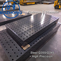 Plateforme de soudage flexible 3D en acier nitrué D28 avec pieds de support réglables, table de travail pour fixation de soudage