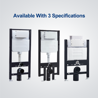 Beliebte schlanke Dual Flushing verdeckte Zisterne mit Edelstahl rahmen Toilette Wandbehang Wassertank für Badezimmer