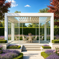 Pérgola Bioclimática Retráctil de Aluminio Personalizable en Oferta, Estructura de Aleación de Alta Calidad, Toldo de Protección Solar de Buena Calidad