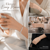 Bracelet original unique en argent 925 réglable avec pierres chinoises pour femme, cadeau idéal pour les demoiselles d'honneur et les jeunes filles