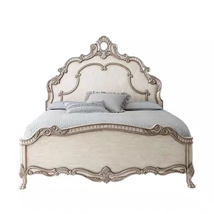 Französisches Vintage-Holzbett mit Schnitzereien, 1,8-Meter-Doppelbett für Schlafzimmer, Europäischer Stil, Anpassbar. - Product Image 6