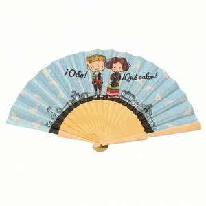 Elegante Abanico Plegable de Seda Blanca, Material de Bambú Ecológico, Venta al Por Mayor - Product Image 3