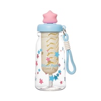 Gobelet à paille Star Language Bubble pour enfants et étudiants, avec poignée, motif dessin animé mignon, portable, écologique, de grande valeur pour femmes