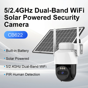 Kamera Keamanan <span class=keywords><strong>CCTV</strong></span> IP Tenaga Surya 1080P Luar Ruangan dengan Aplikasi TUYA, Pengawasan 24/7, Tahan Air, PTZ, Audio Dua Arah, Kartu TF, Kartu SD, CMOS - Product Image 6