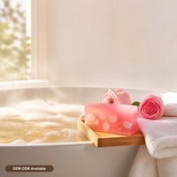 Savon artisanal à la rose, visage et corps, huile essentielle de fruits, parfum apaisant, sensation hydratante, tous types de peau, OEM ODM 200g