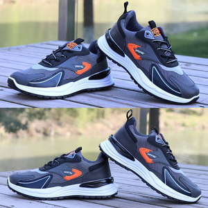 Nuevos Zapatos Deportivos Transpirables de Malla y Cuero Sintético para Hombre, con Cordones, Suela Suave, Cómodos para Correr, Casuales y a la Moda - Product Image 4