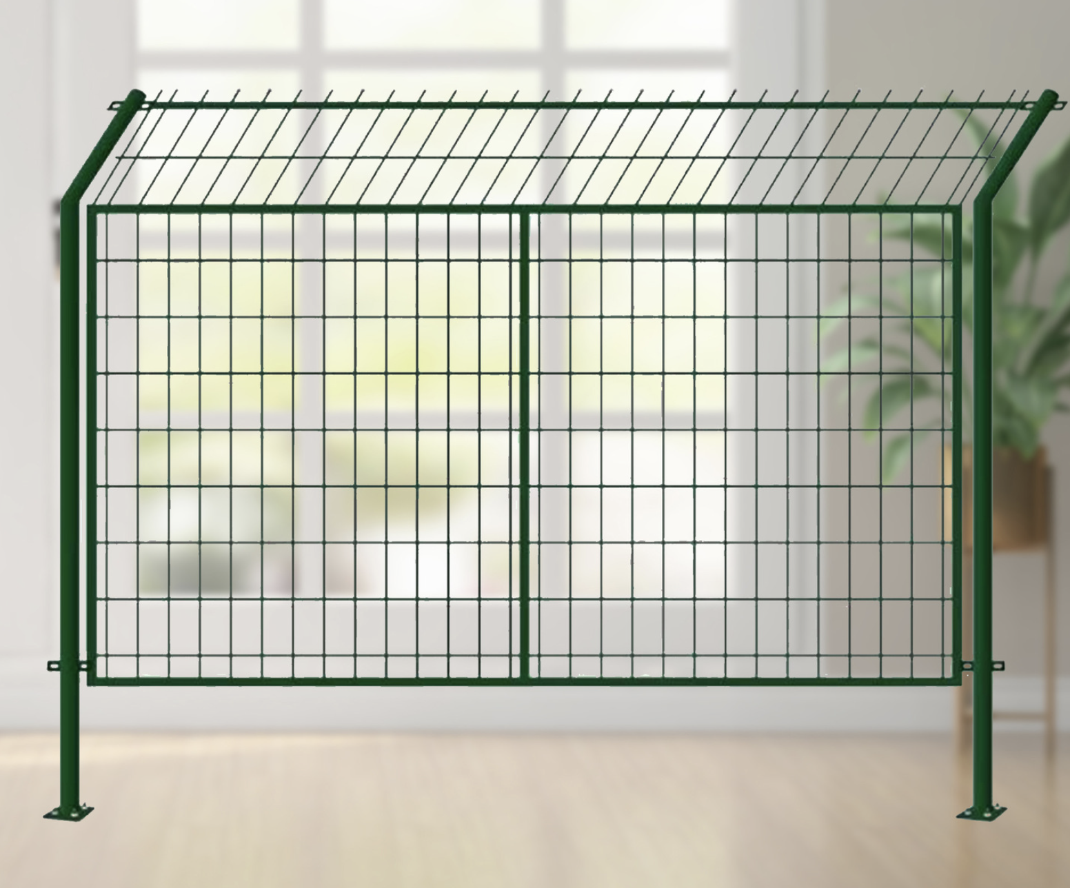 Metal Garden Fence Panel 3D Curved Welded Wire Mesh Fence Pvc Fencing ...