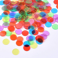 900 pièces puces de marqueur de bingo de couleur transparente compteurs et jetons de jeu de mathématiques en plastique