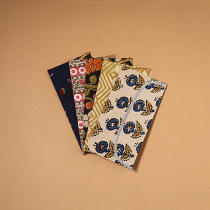 Traditional Handmade Fabric <b>Envelope</b> Set of 5 Assorted Ethnic Cloth <b>Gift</b> <b>Envelopes</b> for Weddings Festival and Special Celebration - Product Image 1