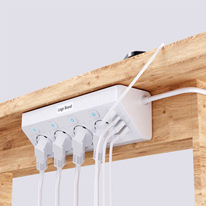 ปลั๊กพ่วง 4 ช่องเสียบ พร้อมช่องเสียบ USB 2 ช่อง และช่องเสียบ C 2 ช่อง 16A สำหรับปลั๊กไฟแบบ EU สำหรับโรงพยาบาล ได้รับการรับรองมาตรฐาน CE และ RoHS - Product Image 4