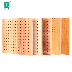 لوح خشبي مجسم لتزيين المباني/منتج من تيانجي 3م، لوح خشبي مثقوب بتصميم نموذج ثلاثي الأبعاد من خشب متوسط الكثافة