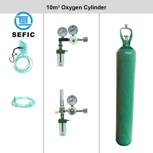 ISO認証圧縮酸素oxigenシリンダー10m3 cilindroデガスデoxigenoペルーのため