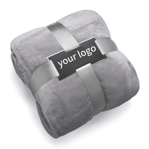 Bán số lượng lớn giá rẻ sợi nhỏ màu xám flannel Fleece chăn, chấp nhận màu sắc và kích thước tùy biến - Product Image 6