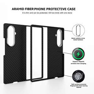 כיסוי טלפון עמיד עם ציפוי עליון דמוי צללית לסמסונג גלקסי Z Fold 7, ספיחה מגנטית, קבלר TPU, הגנה מפני זעזועים - Product Image 2