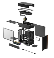 Orijinal Deepcool Bilgisayar Kasası CL6600 Siyah/Beyaz Mid Tower, ATX/Micro-ATX/Mini-ITX Anakart Destekli Masaüstü Oyun Bilgisayarı Kasası