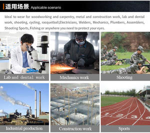 Ce En166およびAnsiZ87.1アンチスクラッチクリア防曇レンズ調整可能アーム<span class=keywords><strong>CSA</strong></span>-<span class=keywords><strong>Z94.3</strong></span>防塵保護安全メガネ - Product Image 6