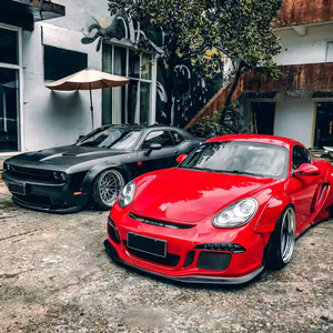Nuevo Kit de Carrocería Completo Delantera/Trasera Homies para <span class=keywords><strong>Porsche</strong></span> <span class=keywords><strong>718</strong></span> 987.1.2 Modificado Rocket Rabbit Wide Body Encirclement Bumper de Polipropileno - Product Image 2