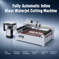 Machine de découpe de verre à jet d'eau CNC de haute précision, pompe 420 MPa, certifiée CE ISO, finition des bords lisses pour verre épais