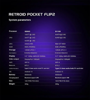 Console de Jeu Rétro Retroid Pocket Flip2 Android 13 Écran OLED Non-Tactile de 5,5 Pouces Lecteur Portable Batterie de 5500 mAh