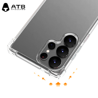 ATB Pour Samsung Galaxy S24 Plus Couverture Arrière Transparente Ultra Mince Clair Souple TPU Téléphone étui pour Samsung S25 Ultra S23 S22 +
