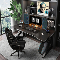 Bureau d'ordinateur moderne extensible, style e-sport, table de travail pour étudiant, chambre à coucher, maison, panneau simple, table d'étude pour étudiant, chaise