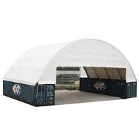 Abri dôme en tissu PVC pour conteneur maritime industriel de 20 pieds avec structure en acier et bâche de protection