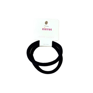 Élastique à cheveux noir minimaliste 20 cm en nylon haute élasticité sans couture pour queue de cheval quotidienne - Product Image 5